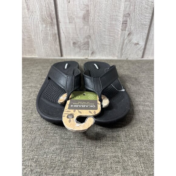 Okabashi Womens Black Flip-Flops Size M EU 38-39 US 7.5-8.5 Ergonomic Sandals - Picture 5 of 7